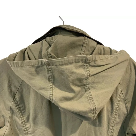 Abercrombie & Fitch NY A & F Women Light Army Green Utility Hood Jacket Small - Picture 7 of 10